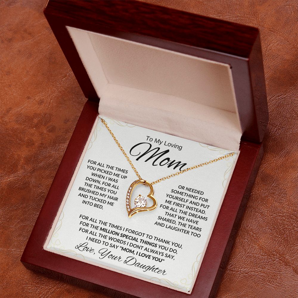To My Mom For All The TImes Forever Necklace