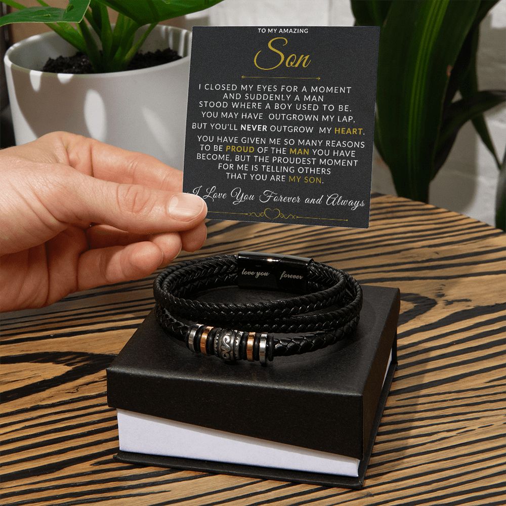 My Son | Proud of You Engraved Bracelet