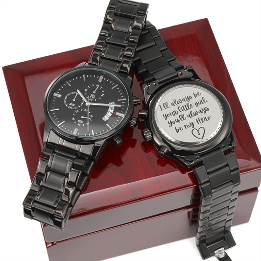 GIFT FOR DAD FROM DAUGHTER- Engraved Watch- Unique gift for Dad - Father's Day - Dad's Birthday