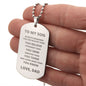 To My Son - Always Remember Engraved Dog Tag Necklace