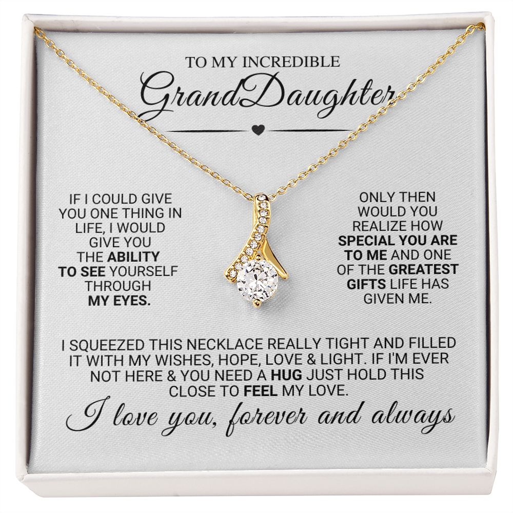 To my Incredible GrandDaughter Necklace