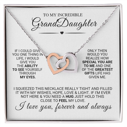 Granddaughter Greatest Gift Heart Necklace
