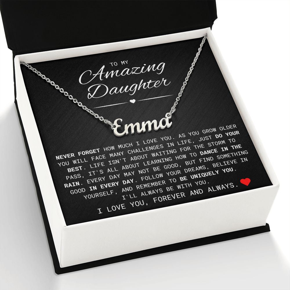 Customized Daughter Name Necklace