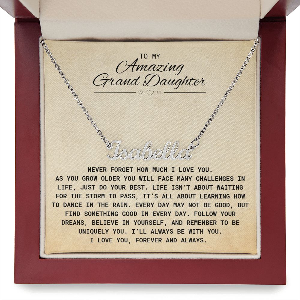 Amazing GrandDaughter Customized Name Necklace