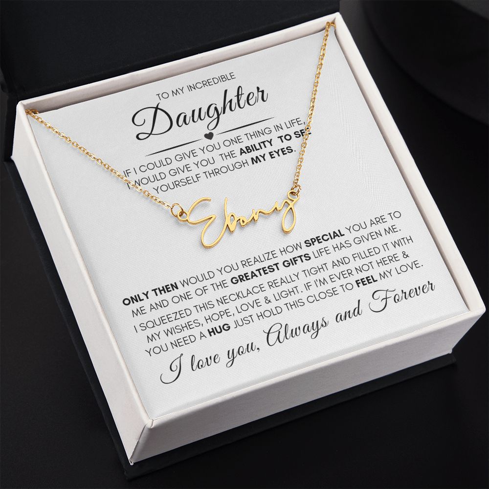 Daughter My Greatest Gift Custom Name Necklace