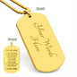 To My Son - Always Remember Engraved Dog Tag Necklace