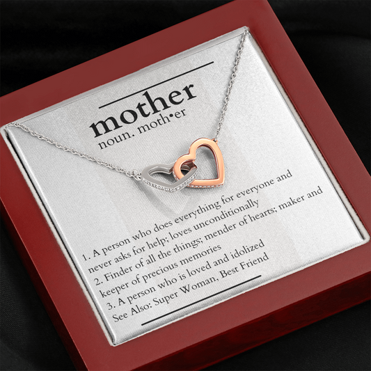 Definition of Mother Interlocked Heart Necklace