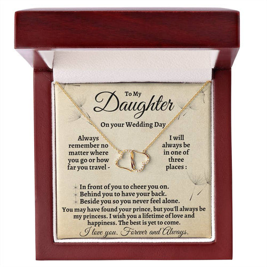 To My Daughter On Your Wedding Day Everlasting Love Necklace