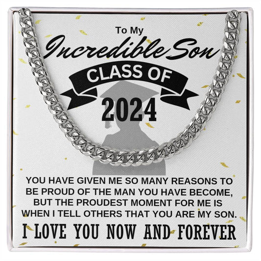 To My Incredible Son On Your Graduation 2024 Necklace