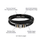 My Son- Give You Three Things in Life Engraved Bracelet