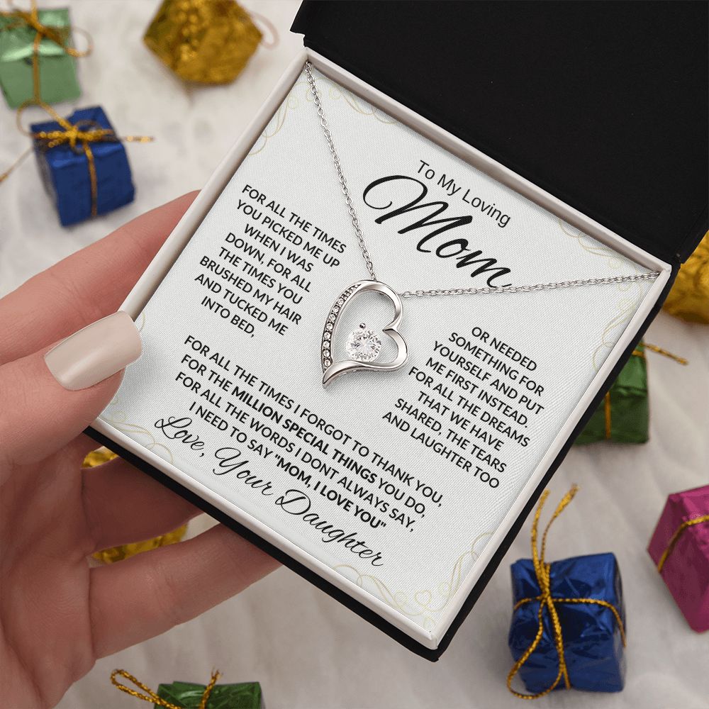 To My Mom For All The TImes Forever Necklace