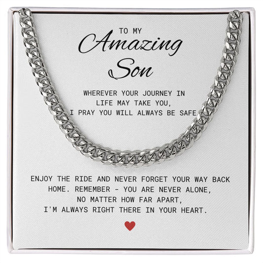 To My Amazing Son Chain Necklace