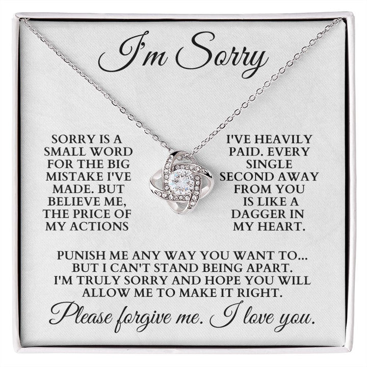 I'm Sorry Apology Sterling Silver Necklace Gift By Dizzy |  notonthehighstreet.com