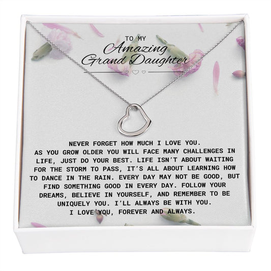 GrandDaughter Delicate Heart Necklace