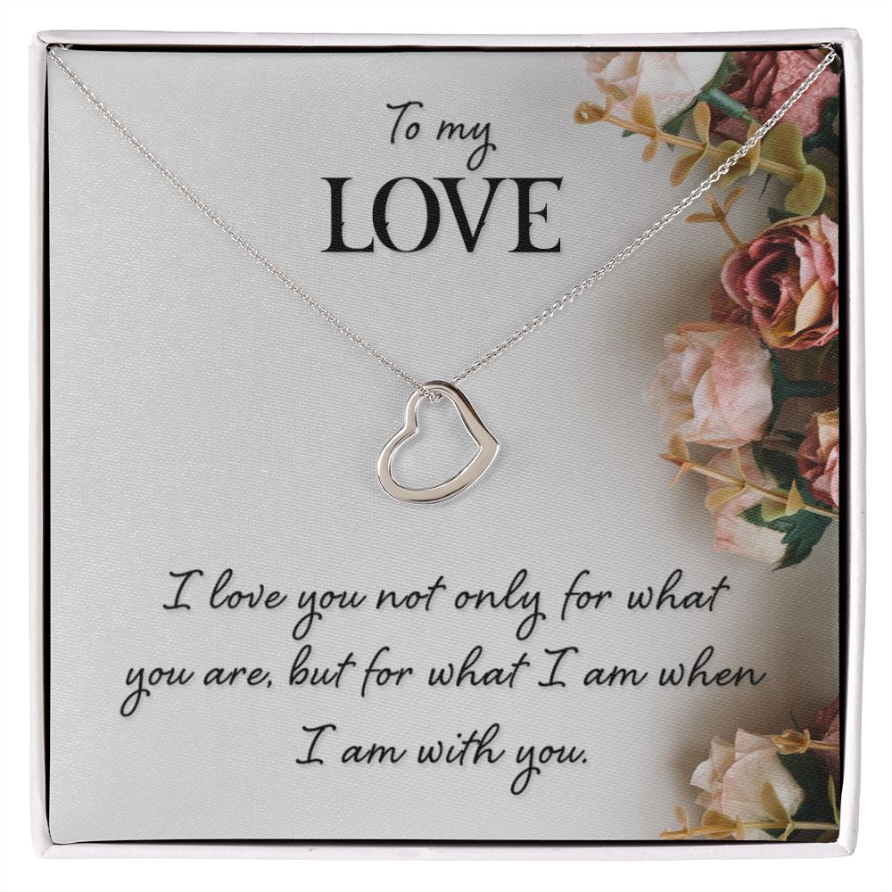 To my Love Delicate Heart Necklace