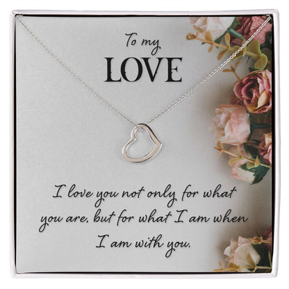 To my Love Delicate Heart Necklace