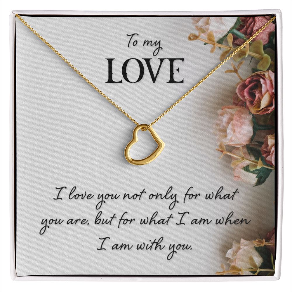 To my Love Delicate Heart Necklace