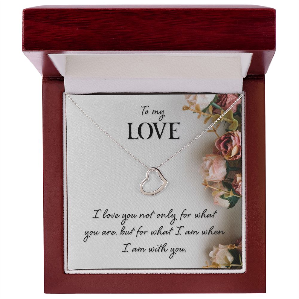 To my Love Delicate Heart Necklace