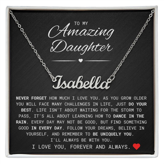 Customized Daughter Name Necklace