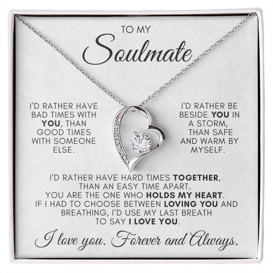 To My Soulmate Forever Love Necklace