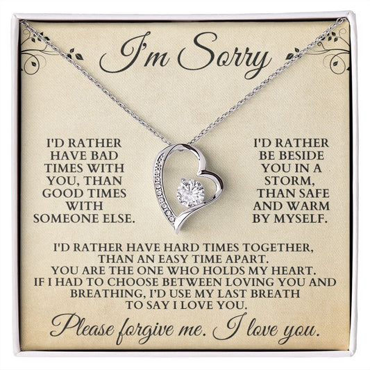 I'm Sorry Forever Love Necklace
