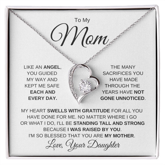 To My Mom Like an Angel Forever Necklace