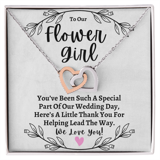 Flower Girl Wedding Party Thank You Necklace