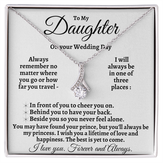To My Daughter On Your Wedding Day Necklace