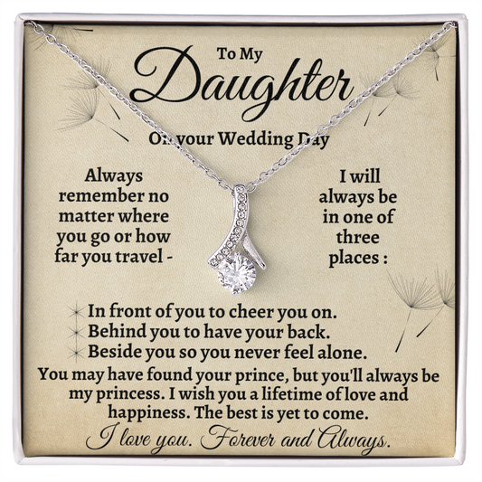 On Your Wedding Day To My Daughter Necklace