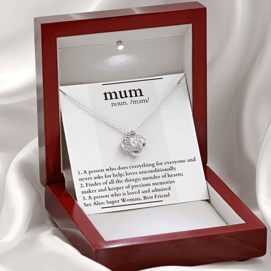 Definition of Mum Love Knot Necklace
